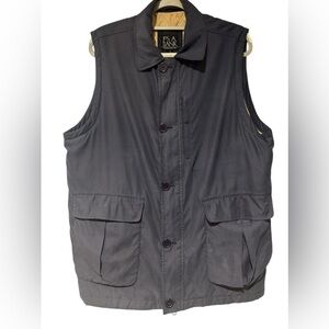 MENS‎ JOS. A. BANK NAVY ZIP-UP LINED/ INSULATED VEST JACKET SIZE L